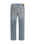 Saint Laurent Light Wash Straight-Leg Jeans