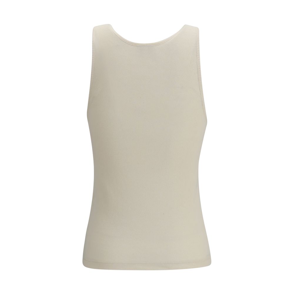 Saint Laurent YSL Cassandre Tank Top - Cool Beige