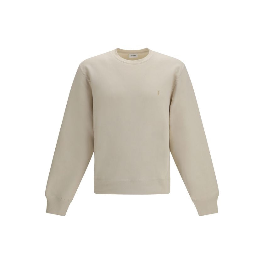 Saint Laurent Cotton Sweatshirt - Cool Beige
