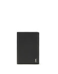 Saint Laurent Cassandre Logo Bifold Leather Wallet - Black