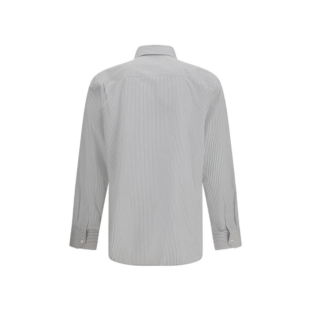 Saint Laurent Longline Striped Collar Shirt