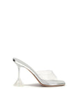 Amina Muaddi Lupita Glass Mule Sandals - Silver