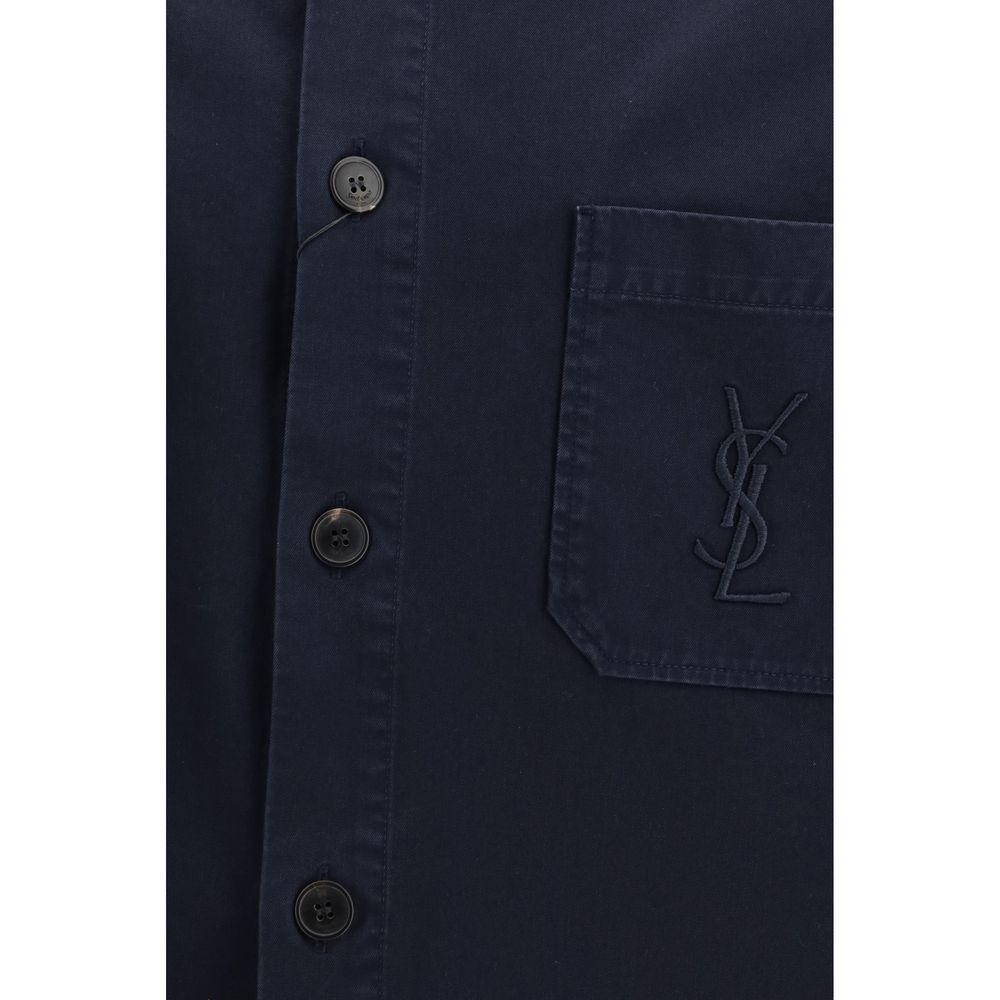 Saint Laurent Indigo Blue Denim Overshirt
