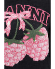 Ganni Raspberry Graphic Sweater - Gray/Grey