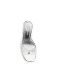 Amina Muaddi Lupita Glass Mule Sandals - Silver