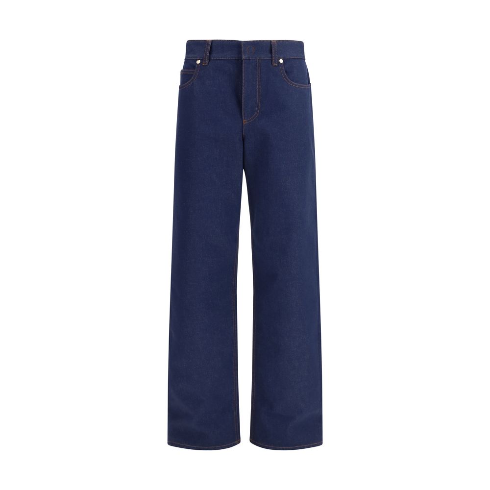 Fendi Straight-Leg Fit Jeans - Indigo Blue