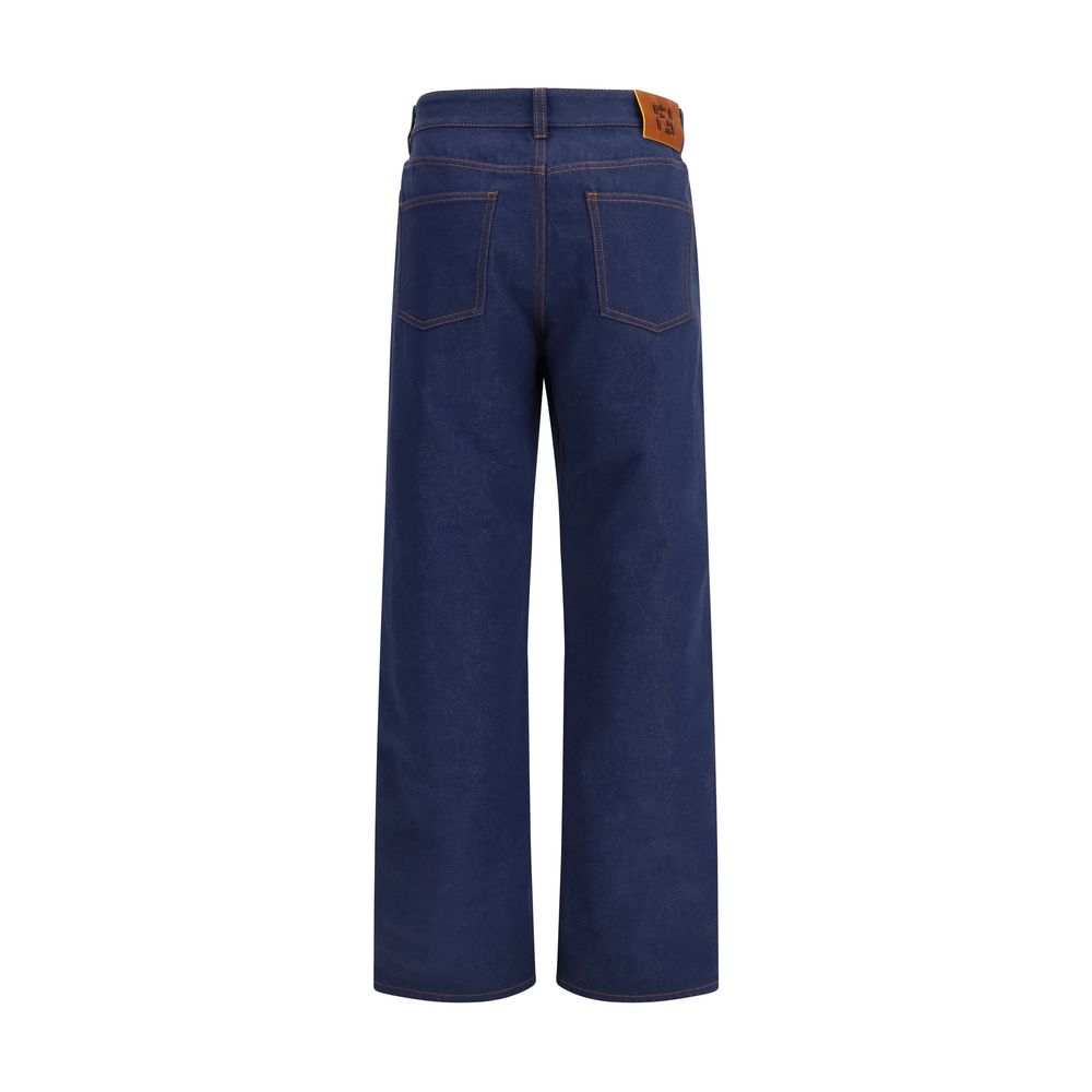 Fendi Straight-Leg Fit Jeans - Indigo Blue