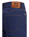 Fendi Straight-Leg Fit Jeans - Indigo Blue