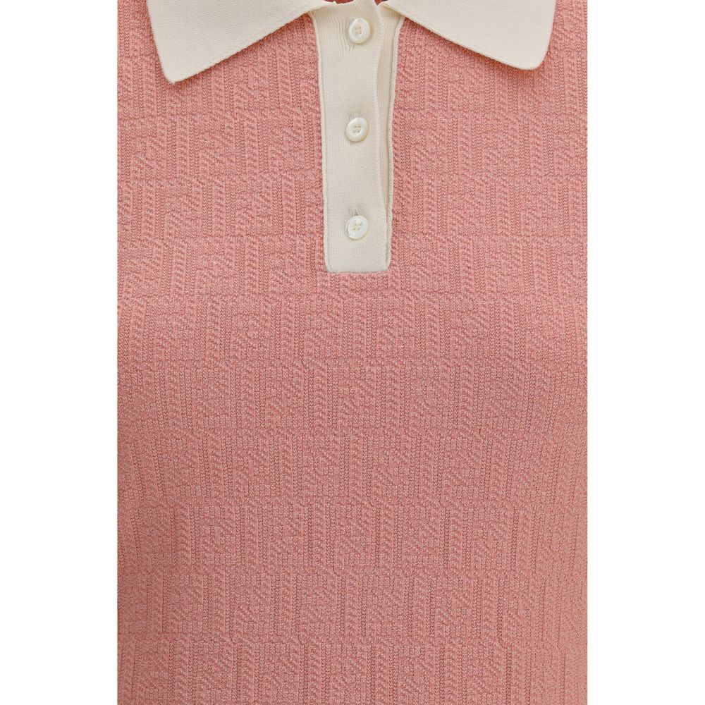 Fendi FF Mini Polo Shirt Dress - Dusty Pink