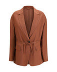 Brunello Cucinelli Linen-Blend Blazer - Rust