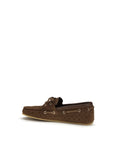 Gucci GG Suede Leather Boat Shoes - Brown