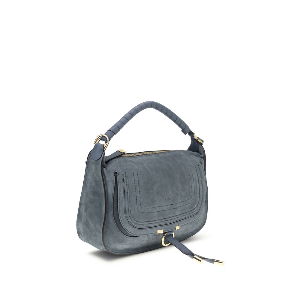 Chloé Marcie Small Leather Shoulder Bag - Blue