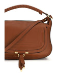 Chloé Marcie Small Leather Shoulder Bag - Cognac Brown