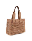 Chloé Logo Raffia Tote & Shoulder Bag - Beige