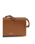 Jil Sander Crossbody Tangle Wallet With Strap - Tan Brown