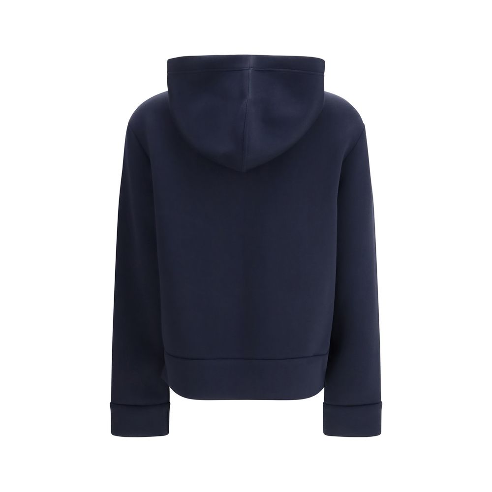Max Mara Edito Blue Quilted Hooded Jacket