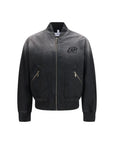 Off-White Denim Effect Bomber - Black