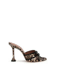Amina Muaddi Eleanora Peep Toe Mule Sandals - Leopard Print
