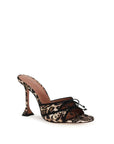 Amina Muaddi Eleanora Peep Toe Mule Sandals - Leopard Print