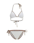 Burberry Checkered Trim Bikini Swimsuit Set