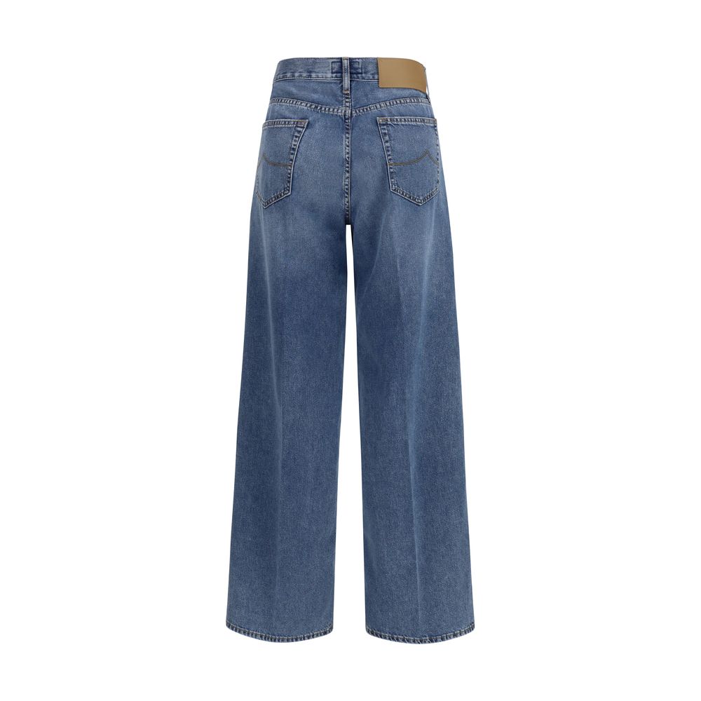 Jacob Cohen Vintage Blue Wide Leg Fit Jeans