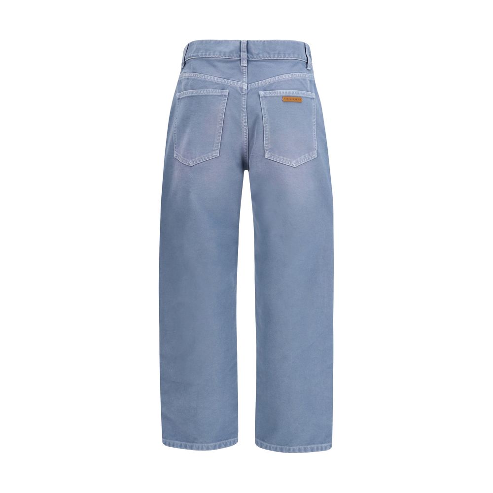 Marni Barrel-Leg Light Wash Denim Jeans