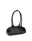 Diesel 1DR Python Embossed Leather Baguette Bag - Black