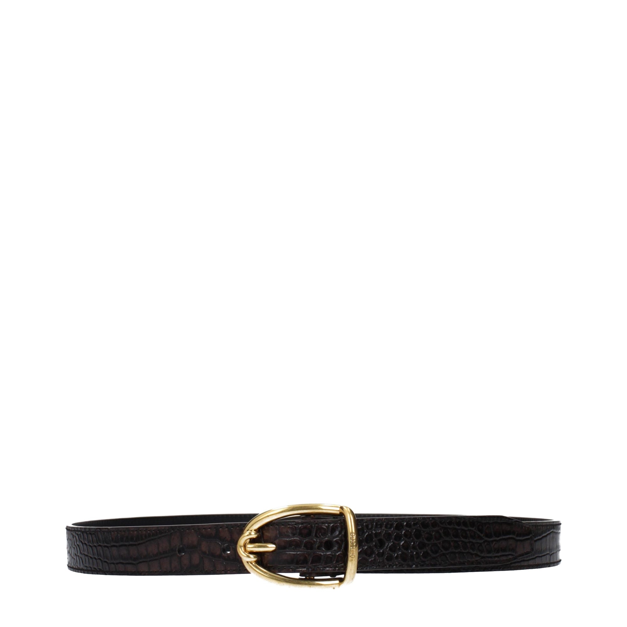Tom Ford Reptile Embossed Leather Belt - Brown