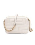 Jimmy Choo Leather Avenue Camera Crossbody Bag - White