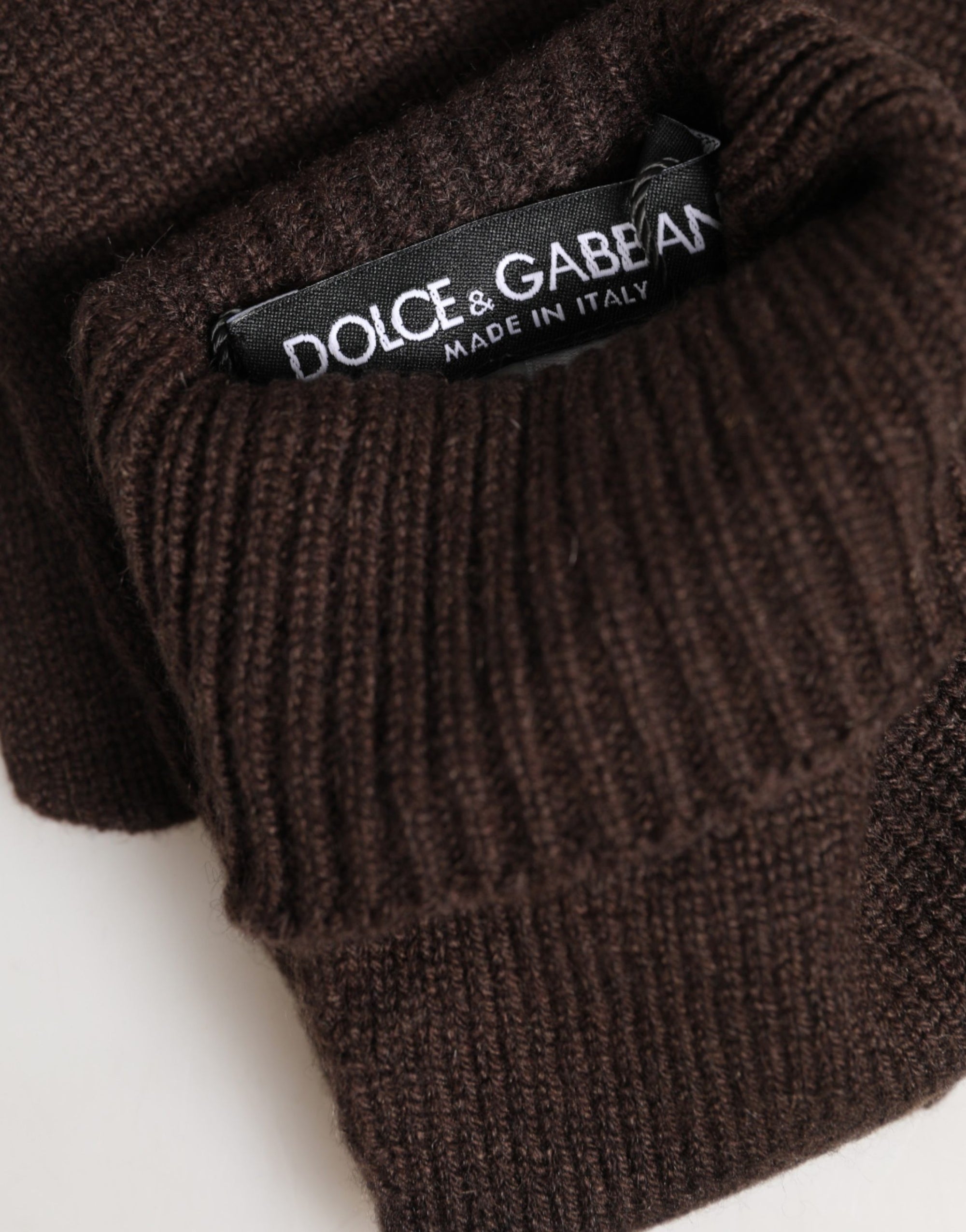 Dolce & Gabbana Cashmere Elbow Length Gloves - Dark Chocolate