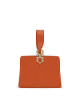 Ferragamo Leather Gancini Mini Clutch Bag - Burnt Orange