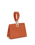 Ferragamo Leather Gancini Mini Clutch Bag - Burnt Orange
