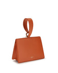 Ferragamo Leather Gancini Mini Clutch Bag - Burnt Orange