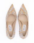 Jimmy Choo Crystal Love 85 Pumps - Gold Mix