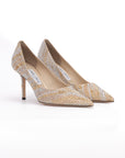 Jimmy Choo Crystal Love 85 Pumps - Gold Mix