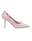 Jimmy Choo Love 85 Glitter Pumps - Pink & White
