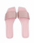 Jimmy Choo Satin Crystal Clovis Flats - Pink
