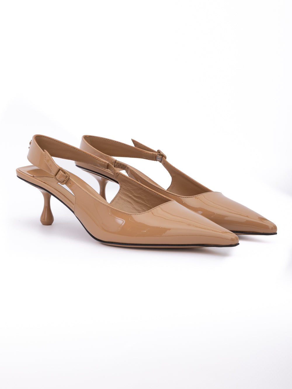 Jimmy Choo Amel 50 Slingback Pumps - Biscuit Brown