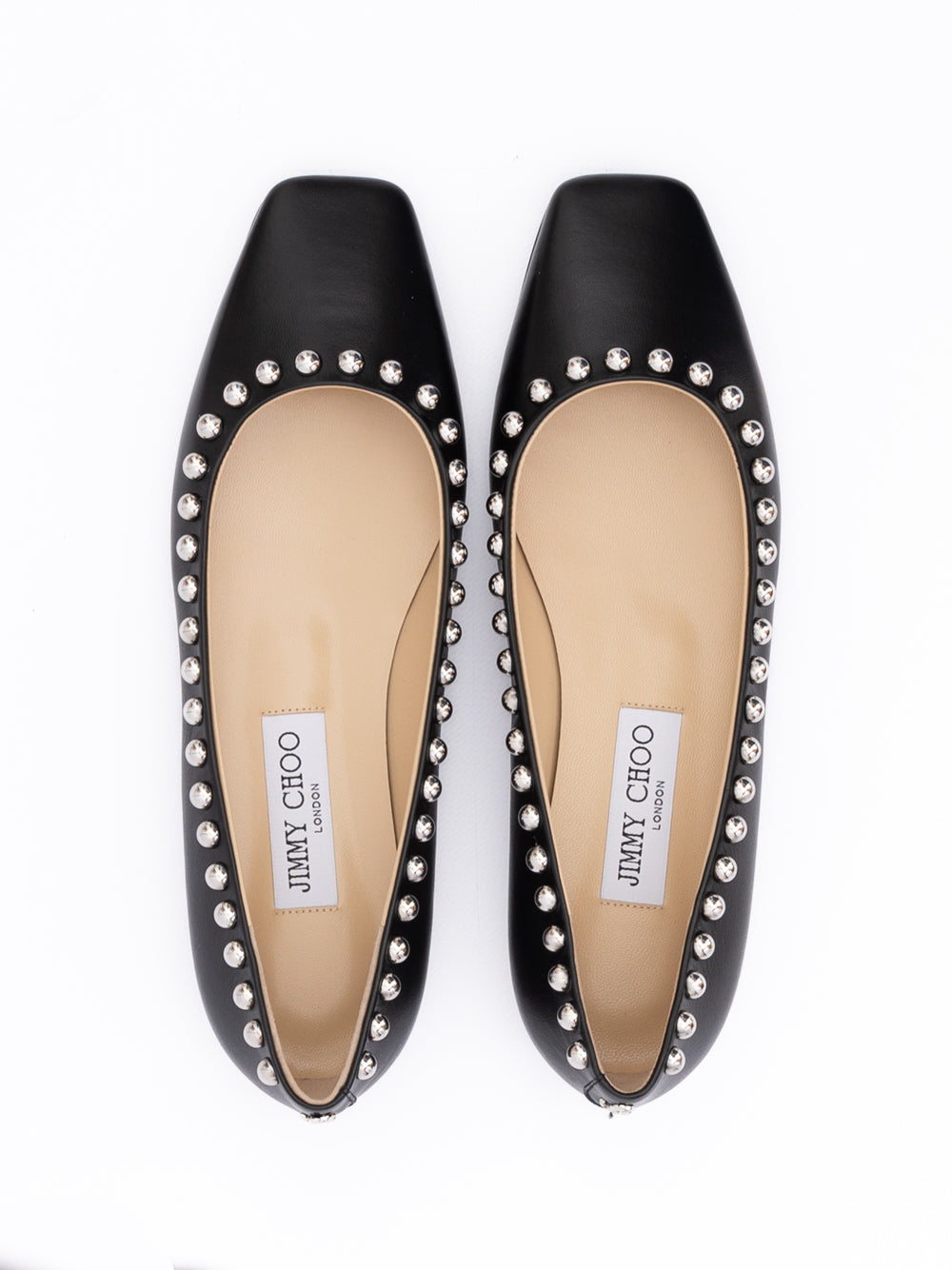 Jimmy Choo Dome Studs Mirele Ballet Flats - Black