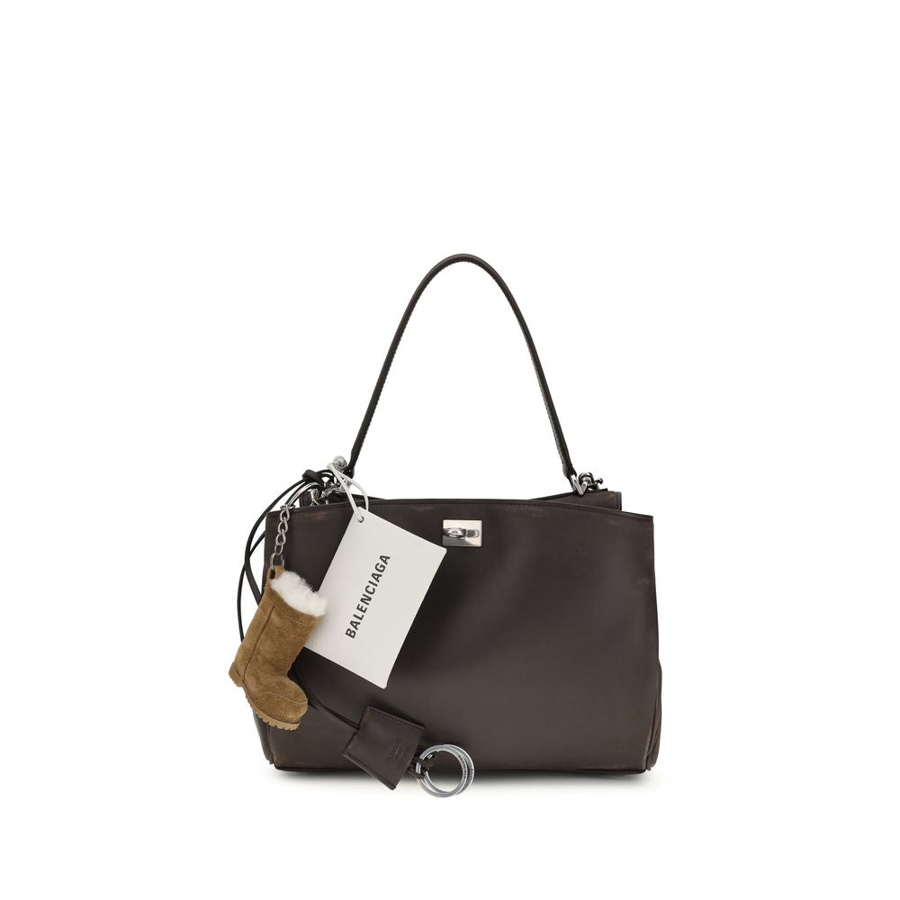 Balenciaga Rodeo Small Leather Shoulder Bag - Dark Brown