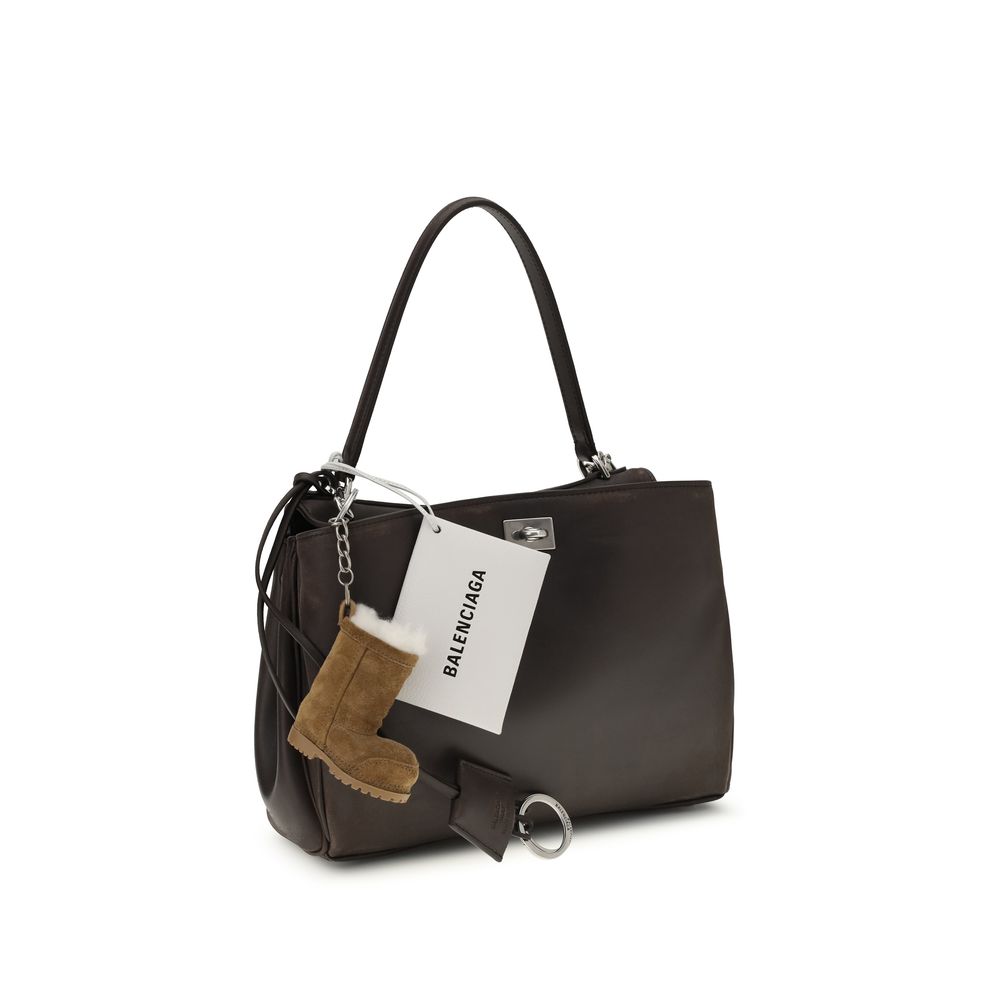 Balenciaga Rodeo Small Leather Shoulder Bag - Dark Brown
