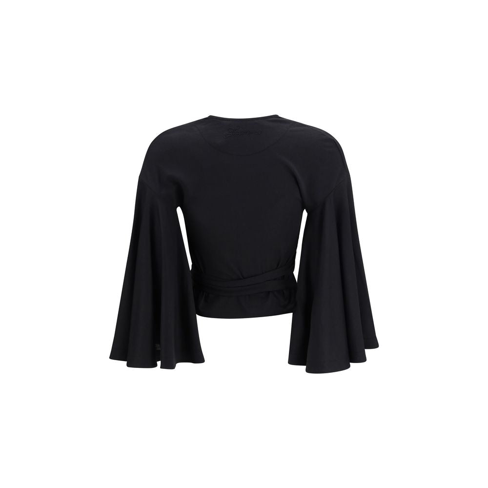 Jacquemus Paysan Wrap Top - Black