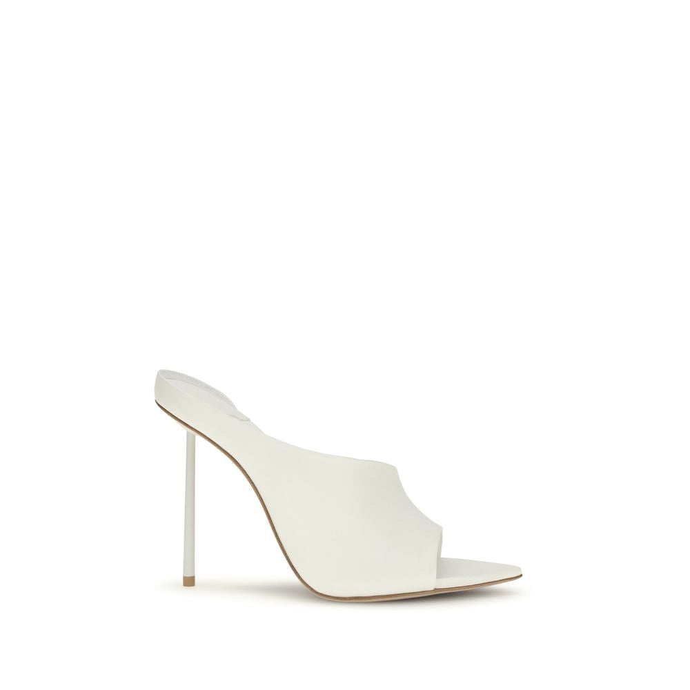 LE SILLA Futura Leather Stiletto Heel Sandals - White