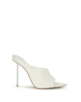 LE SILLA Futura Leather Stiletto Heel Sandals - White