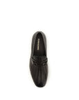 Ferragamo Woven Leather Loafers - Black