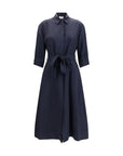P.A.R.O.S.H. Chemisier Midi Dress - Dark Blue
