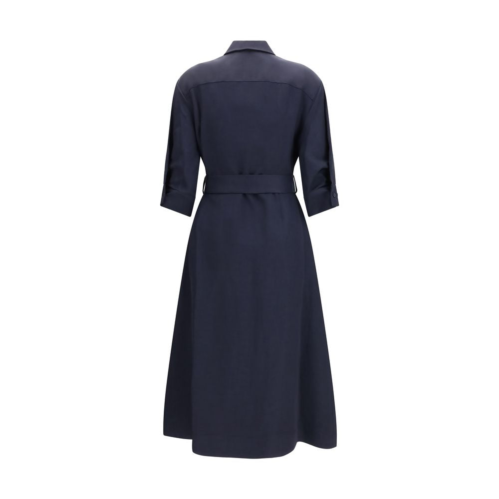 P.A.R.O.S.H. Chemisier Midi Dress - Dark Blue