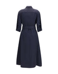 P.A.R.O.S.H. Chemisier Midi Dress - Dark Blue
