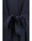 P.A.R.O.S.H. Chemisier Midi Dress - Dark Blue