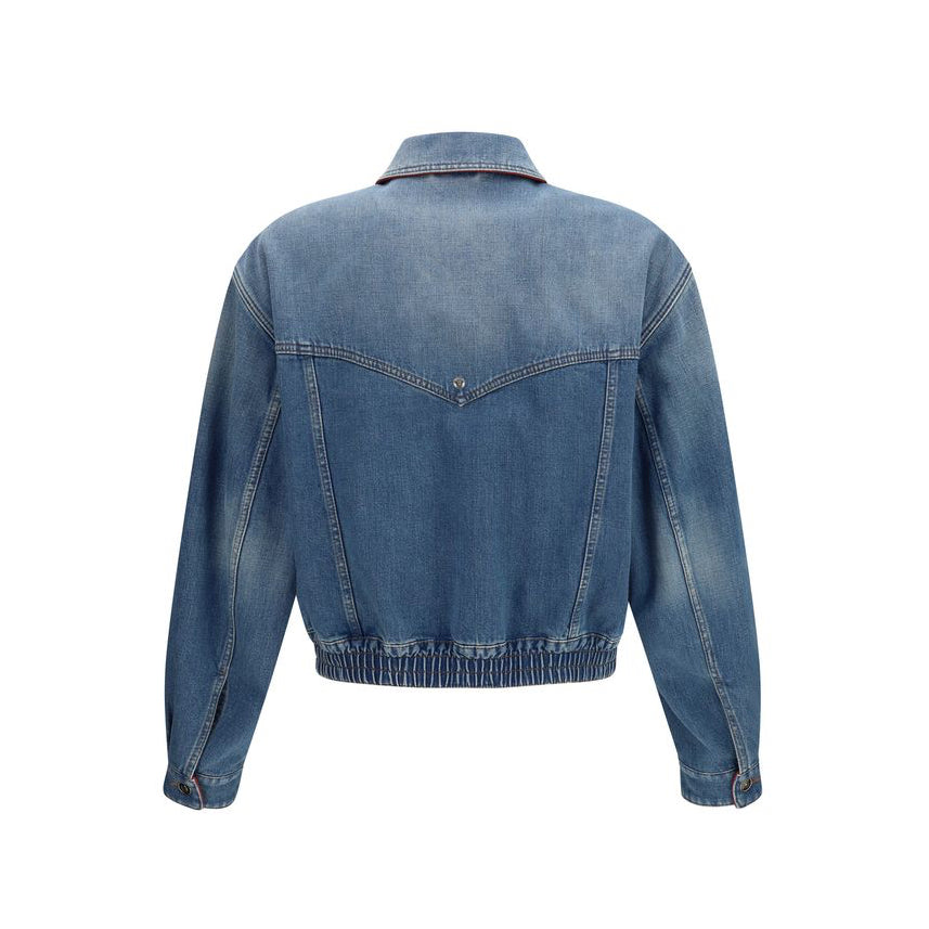Versace Leather Lined Vintage Denim Jacket
